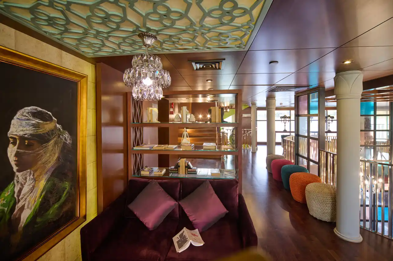 Lounge aboard the M.S. Mayflower Nile Cruise Nile cruise